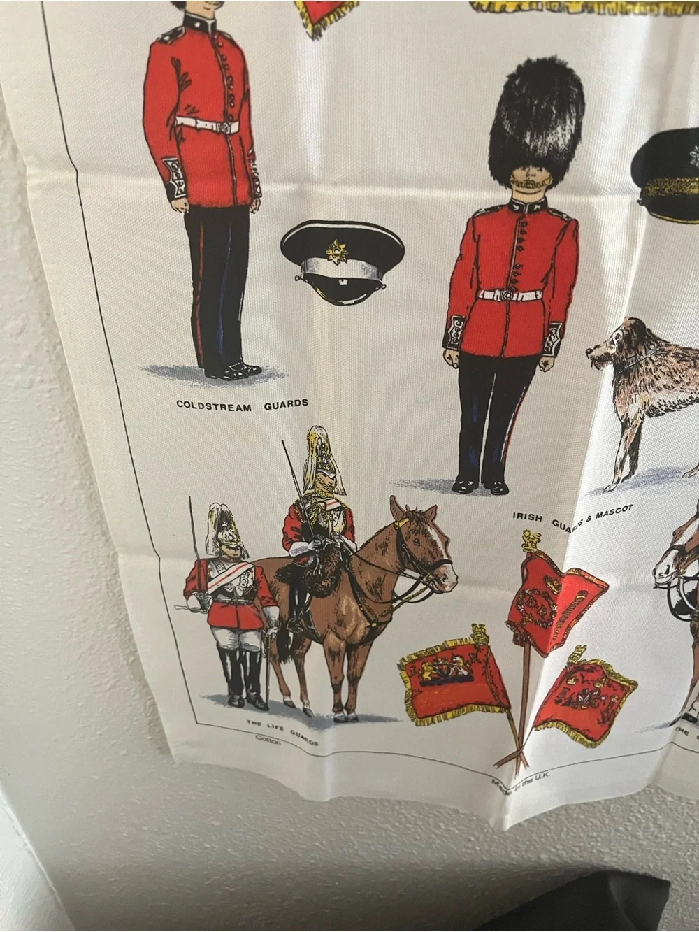The Guards Illustrated Tea Towel - Red, White, Black